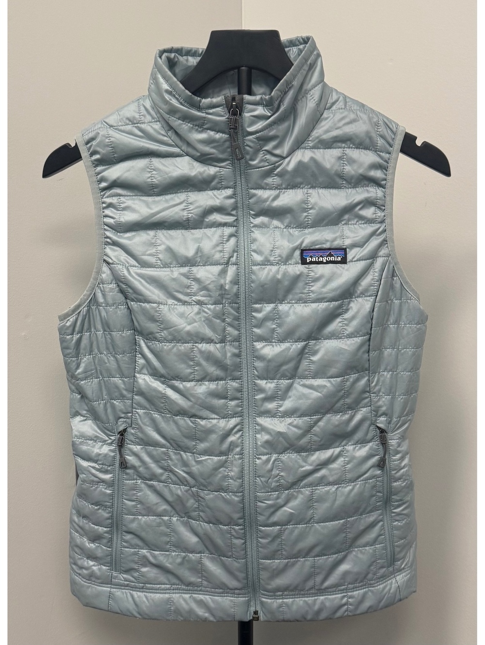 Patagonia Women’s Small Nano Puff Vest Thermal Blue Insulated Full Zip Jacket